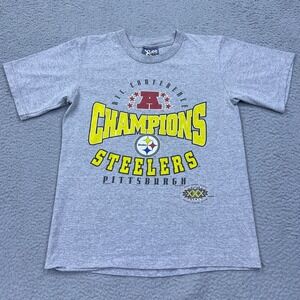 Vtg Lee 1995 Pittsburgh Steelers Super Bowl XXX AFC Champions T‎ Shirt Size M